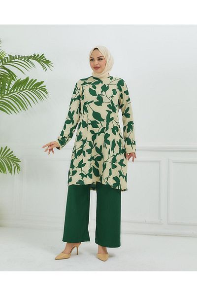 ALMİNA BURGER FABRIC TUNIC-PANTS SET