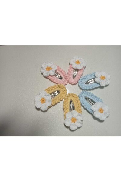 Vitaörgü Hand Knitted 6-Piece Floral Children's Buckle