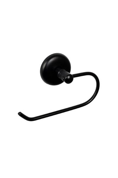 Lucena Mounted Black Coverless Open Toilet Paper Holder Toilet Paper Holder (Screw-DOWEL INCLUDED)