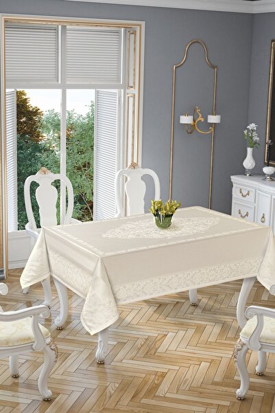 Latuda Concept LA8127 Gold Etamin Damask Leke Tutmaz Masa Örtüsü