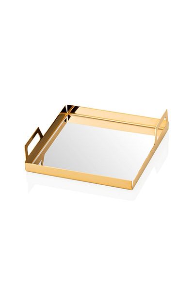 Narin Coffee Presentation Tray - Gold - 14.5 X 14.5 Cm