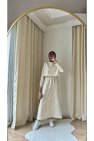 bergibo Quality Two Yarn Sweat Skirt and Top Suit Set