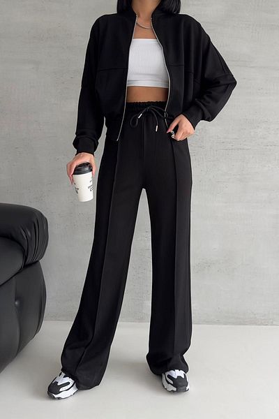 Neşeli Butik γυναικεία λύκρα καλοκαιρινή υφασμάτινη αθλητική φόρμα με ρίγες NBG001