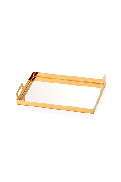 Narin Coffee Presentation Tray - Gold - 14.5 X 21.5 Cm
