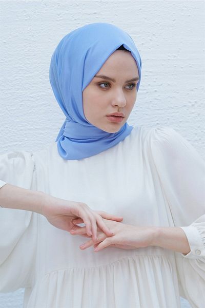 Loryan Shiny Blue Polina Shawl - Daily Use and Scarf Evening Dress