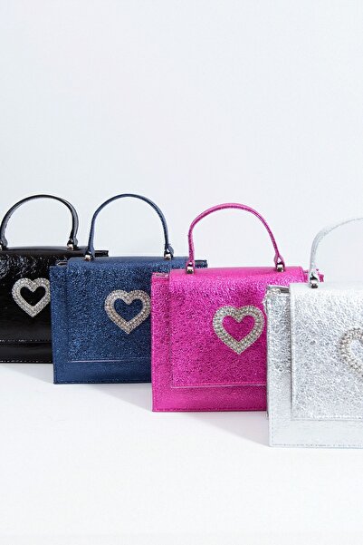 Sun Pieces SOFIA GLOSSY BLACK, VEGAN LEATHER HANDBAG, EVENING BAG