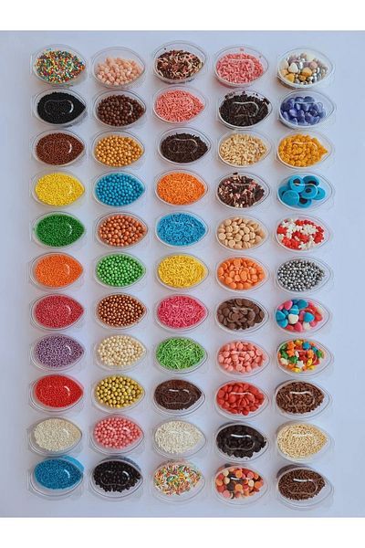 hediyehobihersey Mini Cake Decoration Cake Decoration Candy 40 Different Mixed Candy