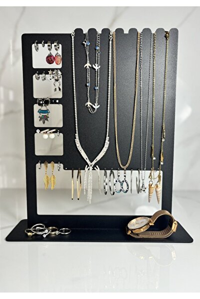 VELUX HOME Metal Büyük Boy Takı Standı Takılık Küpelik Bileklik Kolye Seti Ta...