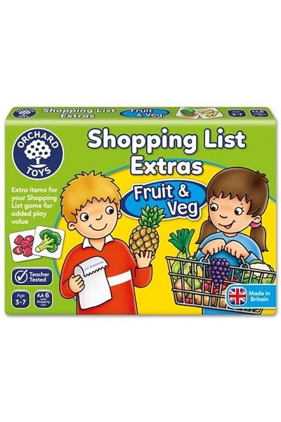 ORCHARD Toys Shopping List Fruit & Veg Shopping Basket Fruits and Vegetables 3 - 7 Years 090