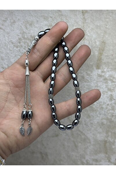 grs oyuncak Arpa Kesim Kozalı Hematit Doğal Taş Tesbih 02341