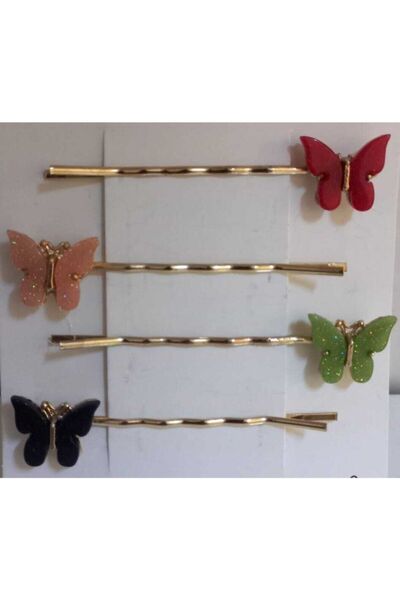 bi dünya saat aksesuar Cataramă fluture colorată pentru femei, 4 buc