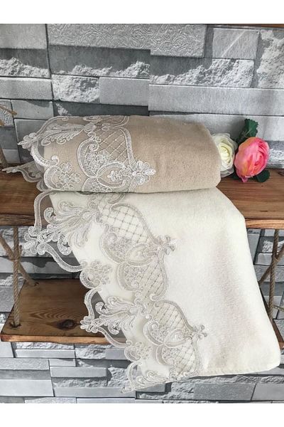 Çeyiz Bahçesi Σετ πετσετών French Guipure Sparkle Velvet 50&90