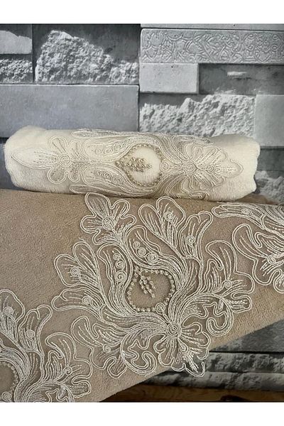 Çeyiz Bahçesi Aksera Double Velvet Hand Towel