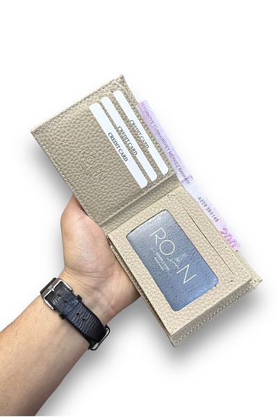 Roan Vegan δερμάτινο ανδρικό πορτοφόλι! 9 Τσέπη για κάρτες, Διαφανής τσέπη ταυτότητας Χάρτινη τσέπη για κέρματα