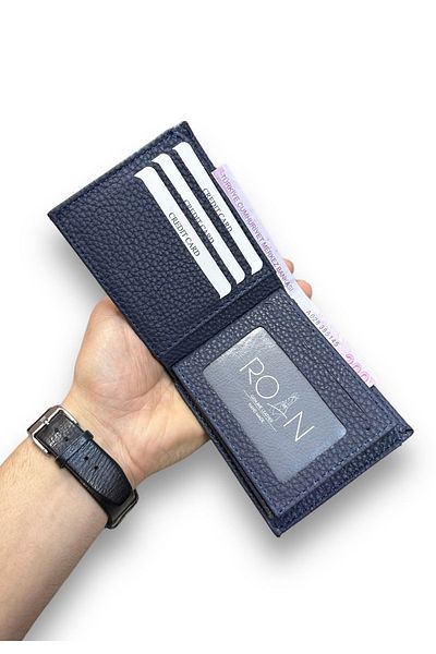 Roan Vegan δερμάτινο ανδρικό πορτοφόλι! 9 Τσέπη για κάρτες, Διαφανής τσέπη ταυτότητας Χάρτινη τσέπη για κέρματα