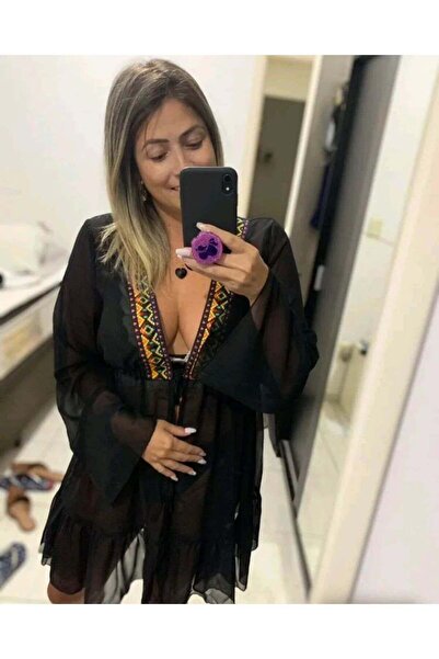 ŞAHPERA BUTİK Шифонний парео з етнічним візерунком - Etnikka