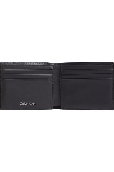 Calvin Klein Men's Black Wallet with Multiple Card Slots and Paper Money Compartments with Brand Logo K50K511834-0GK