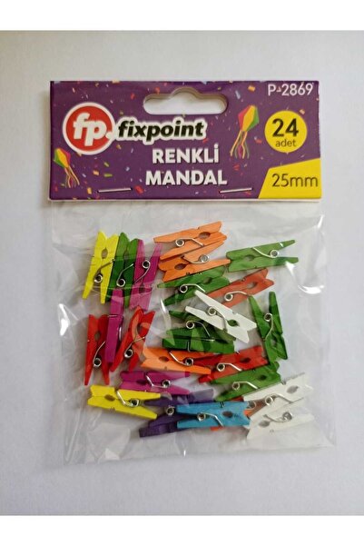 FixPoint renkli mandal 24 adet (25 mm)