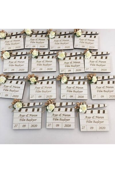 Evsay Nişan Hatırası Magnet Söz Nikah Düğün Hatırası Magneti 50 Adet