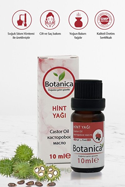 botanica % 100 Saf Hint Yağı Soğuk Sıkım Bitkisel Yağ Bakım Yağı 10 Ml