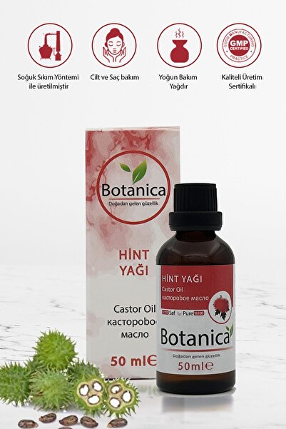 botanica Hint Yağı - Ricinus Communis - ( Cilt Ve Saç Besleme ) Castor Oil Sa...