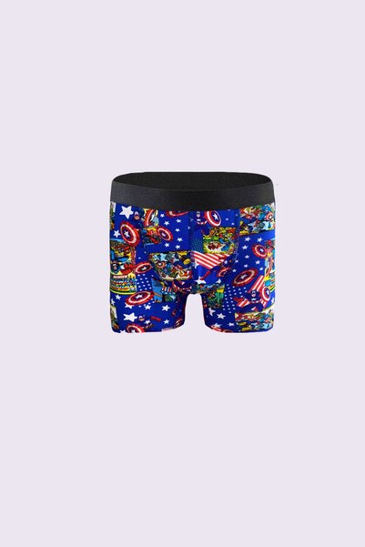 Laula 3'lü Erkek Desenli Boxer Paketleri %95 Pamuk Premium Collection - Çok Renkli
