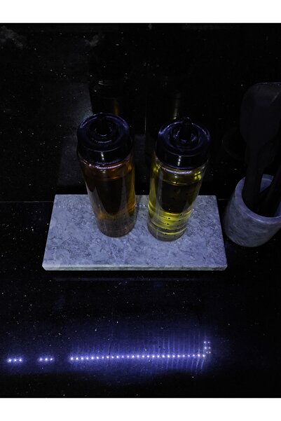 Zeybek Marble Marble Serving & Presentation Plate Standing Oil Pot Stand (30 × 15 CM)