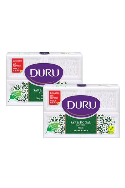 Duru Pure and Natural Classic White Soap Scented Bath Soap 4x150 gr (2 PCS)