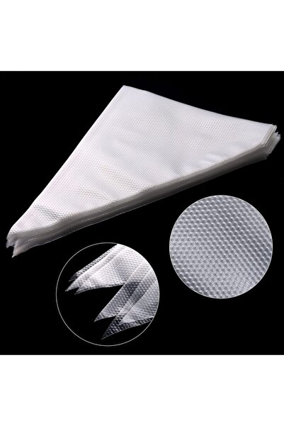 Pasta Süsleme Torbası 20 Adet Krema Sıkma Poşeti Orta Boy Kurabiye Pasta Yazı Yazma Torbası