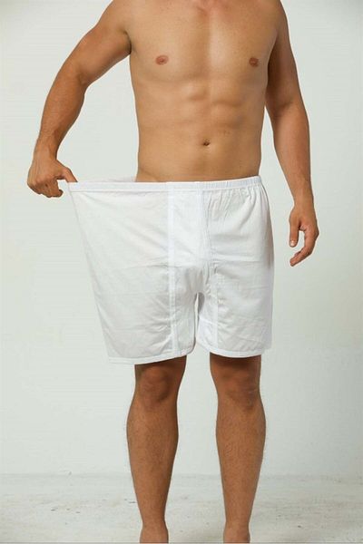 marmara qumasch Large Size Men's Leg Briefs Boxers 2 Pack White 100% Cotton