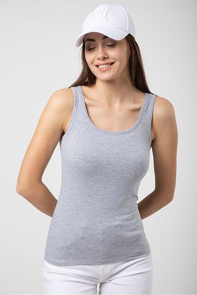 marmara qumasch Gray 3 Pack Women's Thick Strap Lycra Tank Top