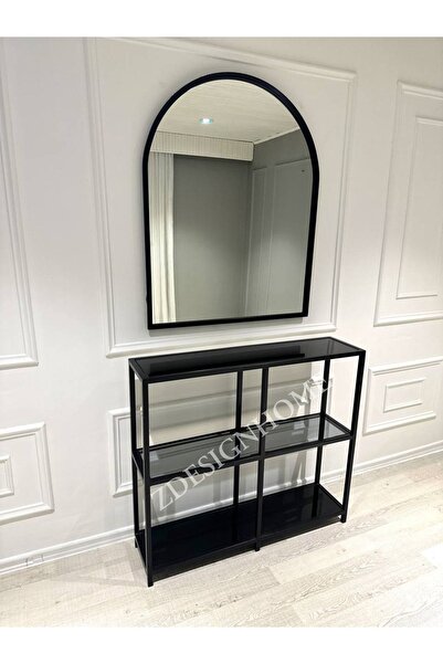 zdesignhome 80x100 Cm Ayna + 90x25x100 Cm Dresuar Takım 01
