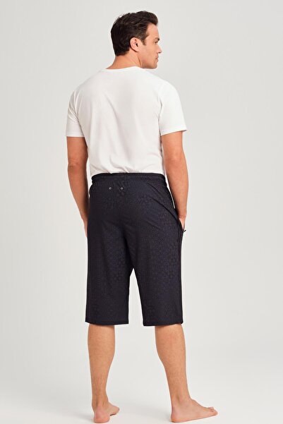 Haşema Siyah Diz Altı Erkek Uzun Şort