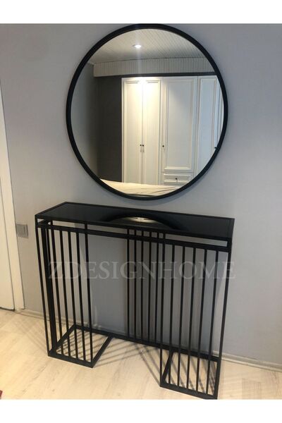 zdesignhome 90 cm Ayna + 90x30x100 cm Dresuar Takımı – Modern Antre ve Salon ...