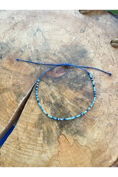 Ben Aleina Blue Beaded Anklet Bracelet Colorful Anklet