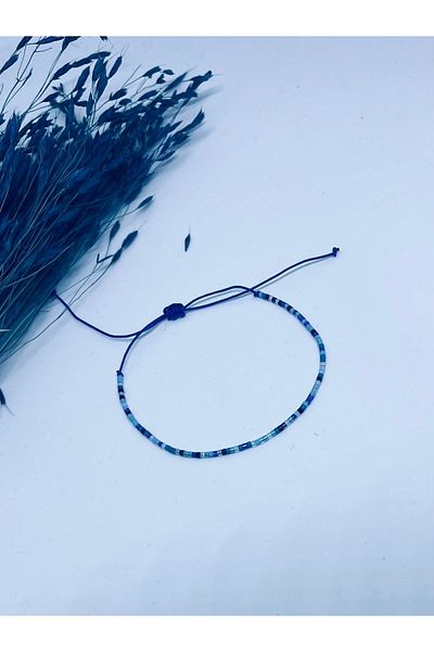 Ben Aleina Ip Model Blue Anklet & Bracelet