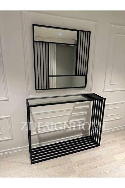 zdesignhome 90 Cm Ayna + 120x30x90 Cm Dresuar (şeffaf Cam)
