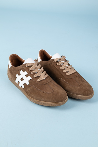 Getcho Maddo Γυναικεία καθημερινά Suede Mink Sneaker Παπούτσια Hashtag Λεπτομερές αθλητικό μοντέλο Λαστιχένια σόλα Ελαφρύ Άνετο