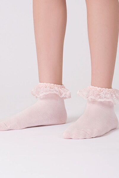 GOOSE Pembe Kısa Kız Çocuk Soket Çorap