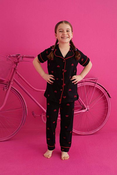 ELİTOL Buttoned Cotton Lycra Pajama Set