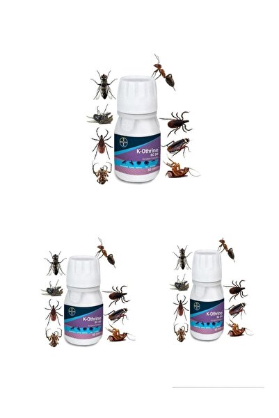 Bayer K-othrine Sc 50 Genel Haşere Ilacı 50 ml 3 Adet Pire Sinek Hamam Böceği Tahtakurusu