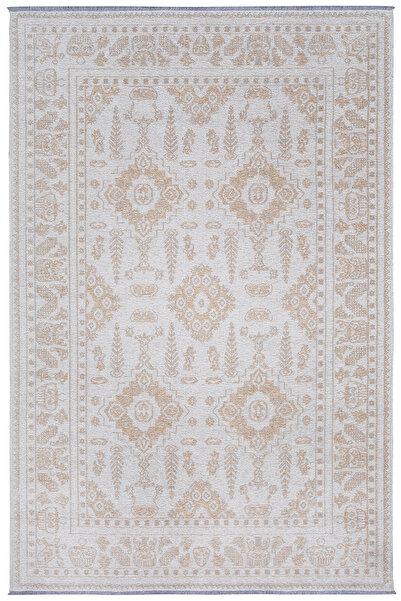 MYHOME HALI Moretti Afgan Desenli Krem Bej Yıkanabilir Salon Koridor Halısı