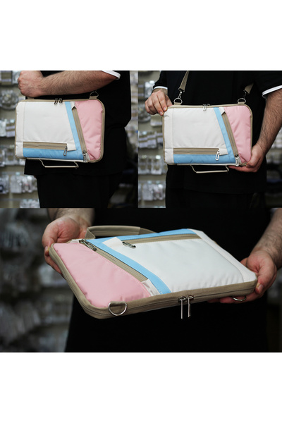 Microcase Honor Pad x8 Lite 9.7 inch Uyumlu Tablet Çanta+Türkçe Bluetooth Klavye +Mouse+ Standı - Pembe AL4382