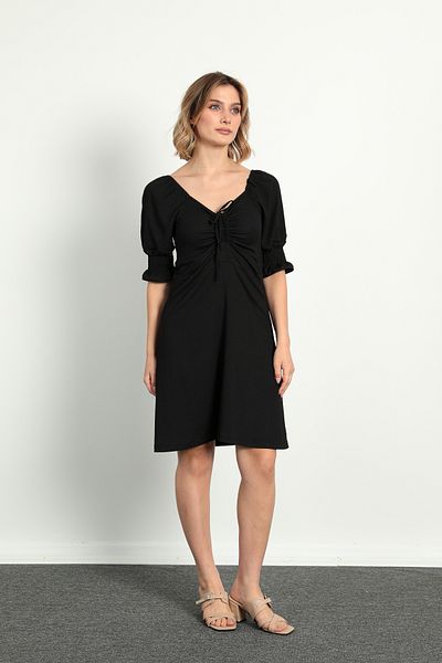 ModaPlaza Rochie de damă cu mâneci elastice adunate în față 5034