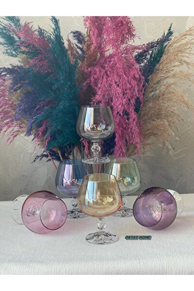 Paşabahçe Bohemia 6 Renk 250cc Kristal Kahve Yanı Su Bardağı , Meşrubat Bardağı , Çeyizlik , Hediyelik