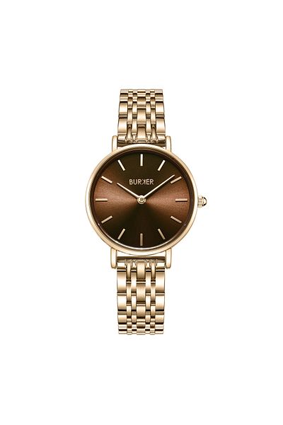 Burker Damenuhr Ruby Petite Gold Braun