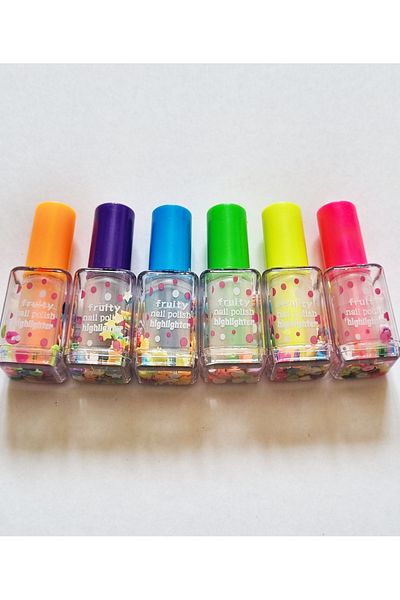 Modellino Neon 6 Color Sequin Nail Polish Highlighter