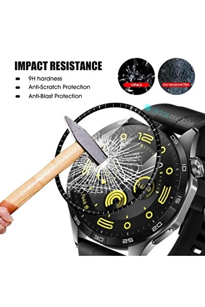 Dolia Huawei GT 4 - 46 mm, Screen Protector, 3D Full Cover Curved PPMA Nano Glass