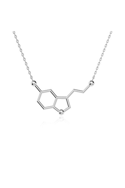 İNDİGO TAKI Serotonin Mutluluk Hormonu Beyaz Gümüş Kolye