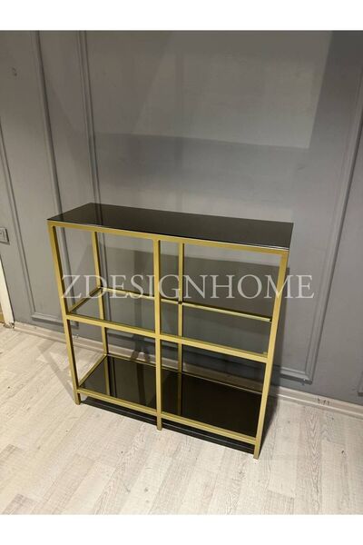 zdesignhome 90x30x( 95 Cm Yükseklik) Gold Dresuar Zdesıgnhome